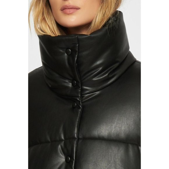 Dynamite Soho Faux Leather City Puffer 